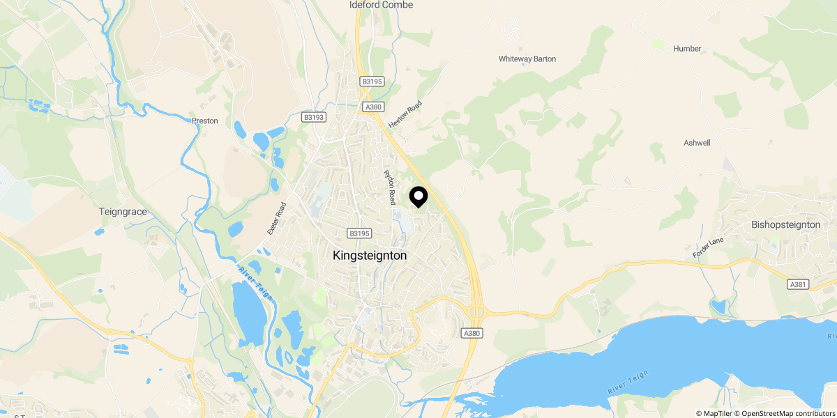 Approximate location of Avery Hill, Kingsteignton, Newton Abbot, TQ12 3LB