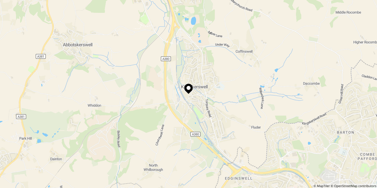 Approximate location of Rosehill Gardens, Kingskerswell, Devon, TQ12 5DN