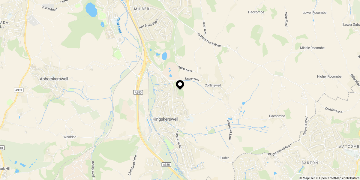 Approximate location of Lyndhurst Close, Kingskerswell