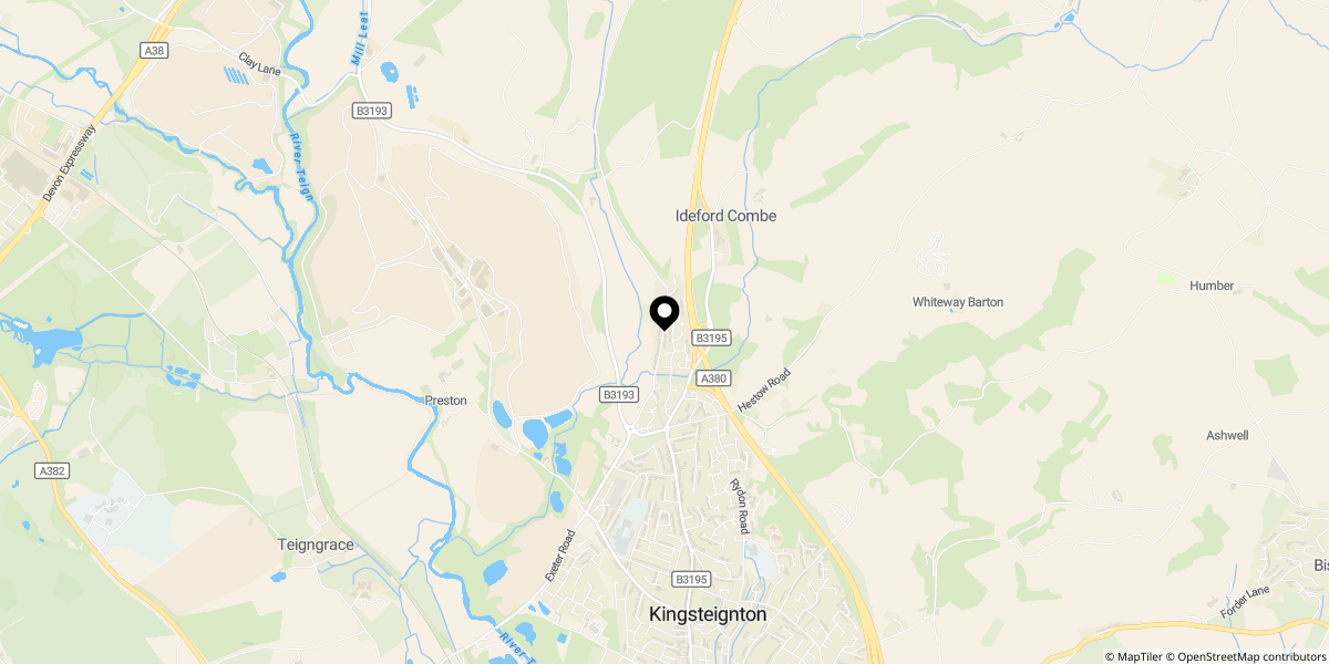 Approximate location of Sandygate Mill, Kingsteignton, Newton Abbot, TQ12 3PG