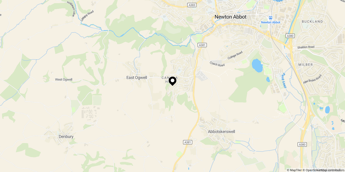 Approximate location of Landrace Close, Ogwell, Newton Abbot, TQ12 6UG