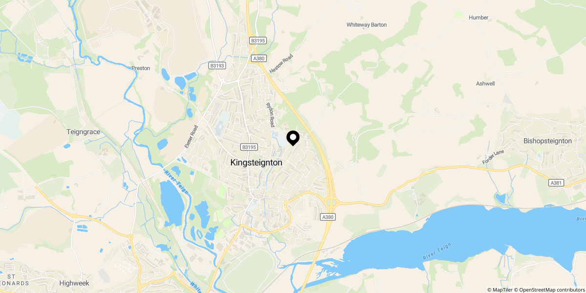 Approximate location of Hollam Way, Kingsteignton, Newton Abbot, TQ12 3RG