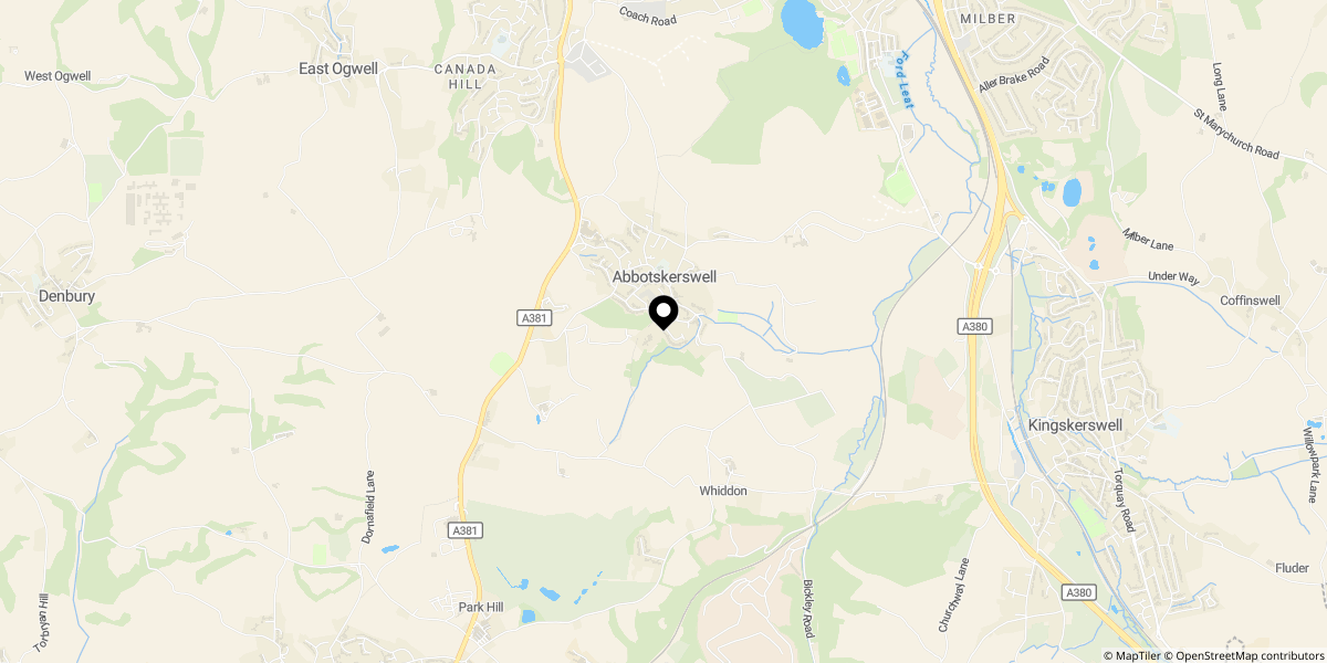 Approximate location of Grange Road, Abbotskerswell, Newton Abbot, TQ12 5PJ